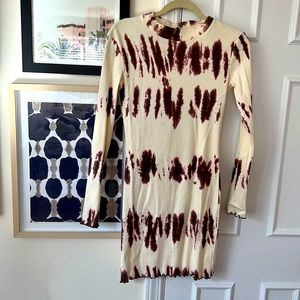 Zara cotton tie dye minidress, never worn!